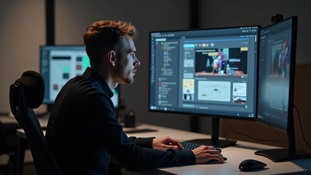 Concepteur en train de réviser les commentaires sur un projet d'animation avec interface de feedback